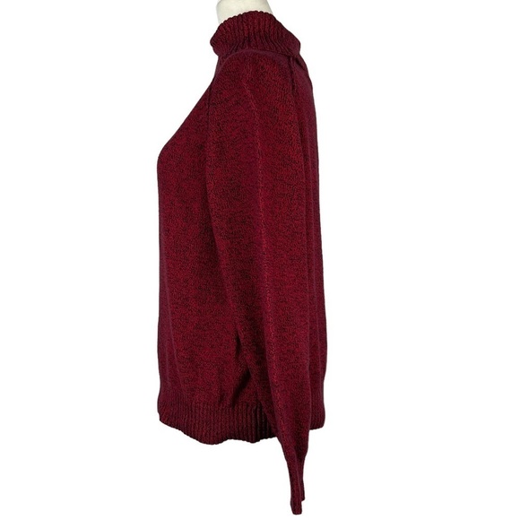 KAREN SCOTT WOMEN'S MARLED COTTON‎ TURTLENECK SWEATER - Picture 5 of 11